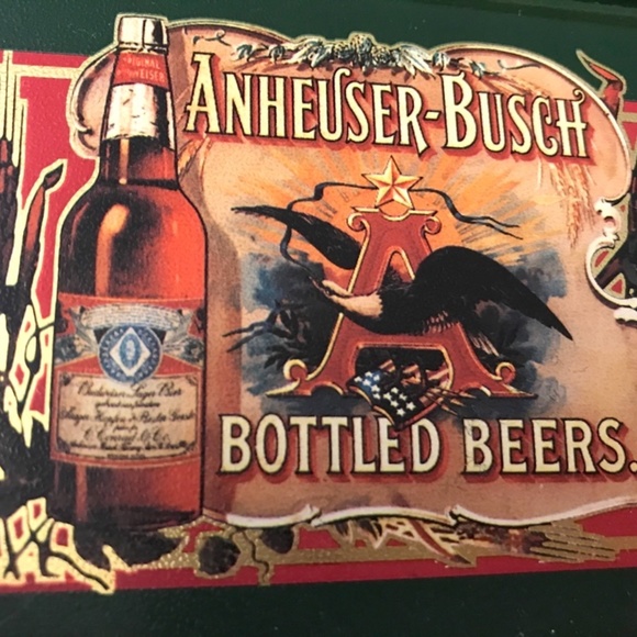 Vintage 1996 Anheuser-Busch Embossed Metal Collector Tin 10 Card Set Budweiser - Picture 2 of 11